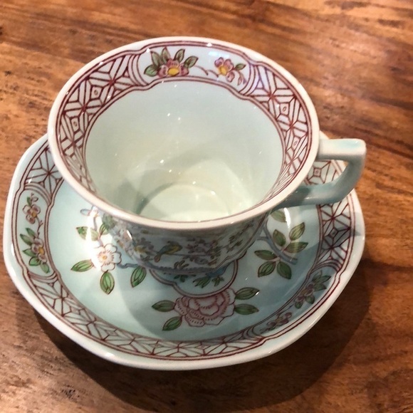 Adams China Flat Cup and Saucer Set Singapore Bird - Picture 2 of 10